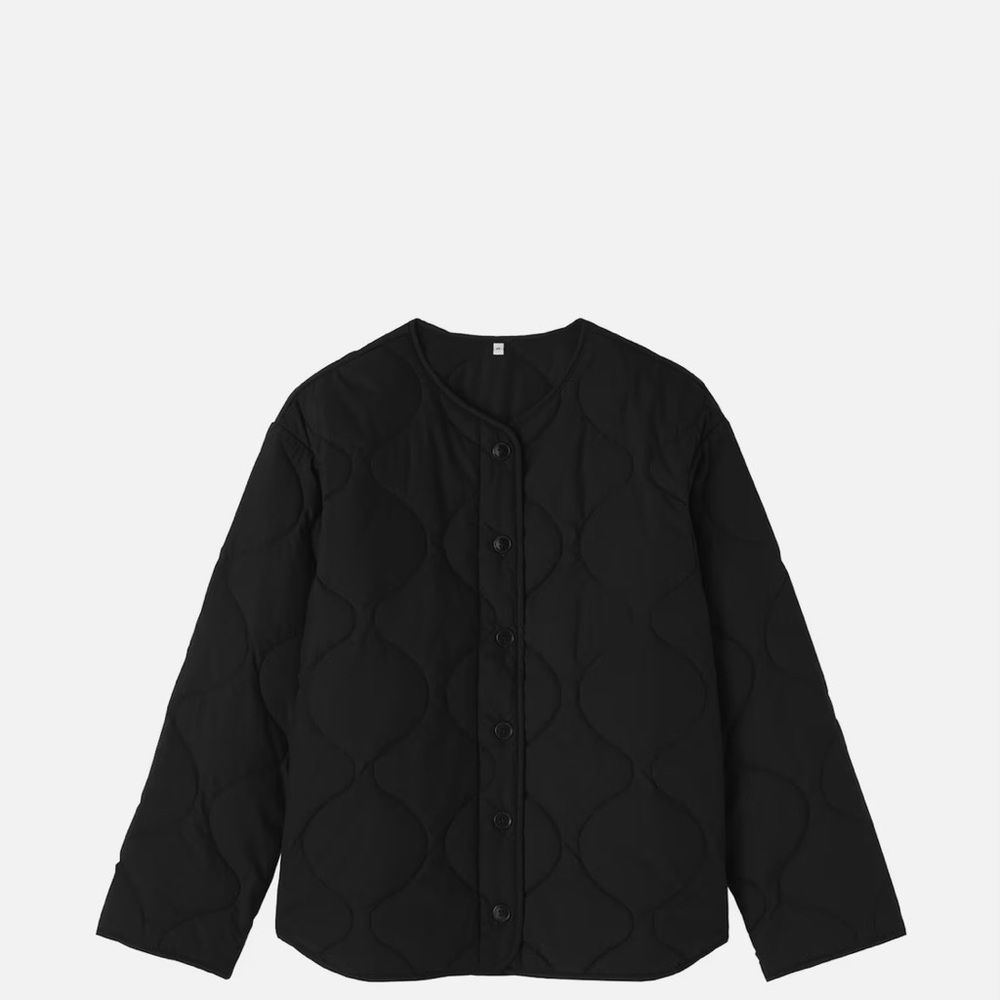 Muji Padded Black Quilted Jacket- NWT
